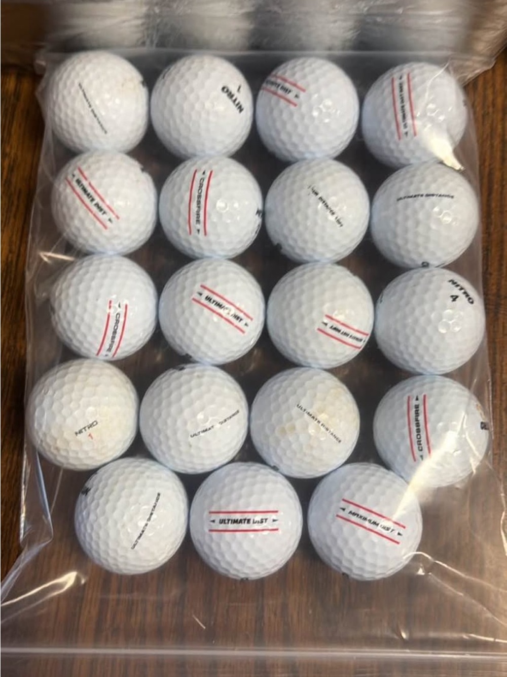 Pack of 19 White Nitro Golf Balls - good used condition